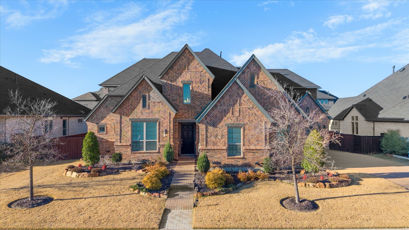 Front of the home from above