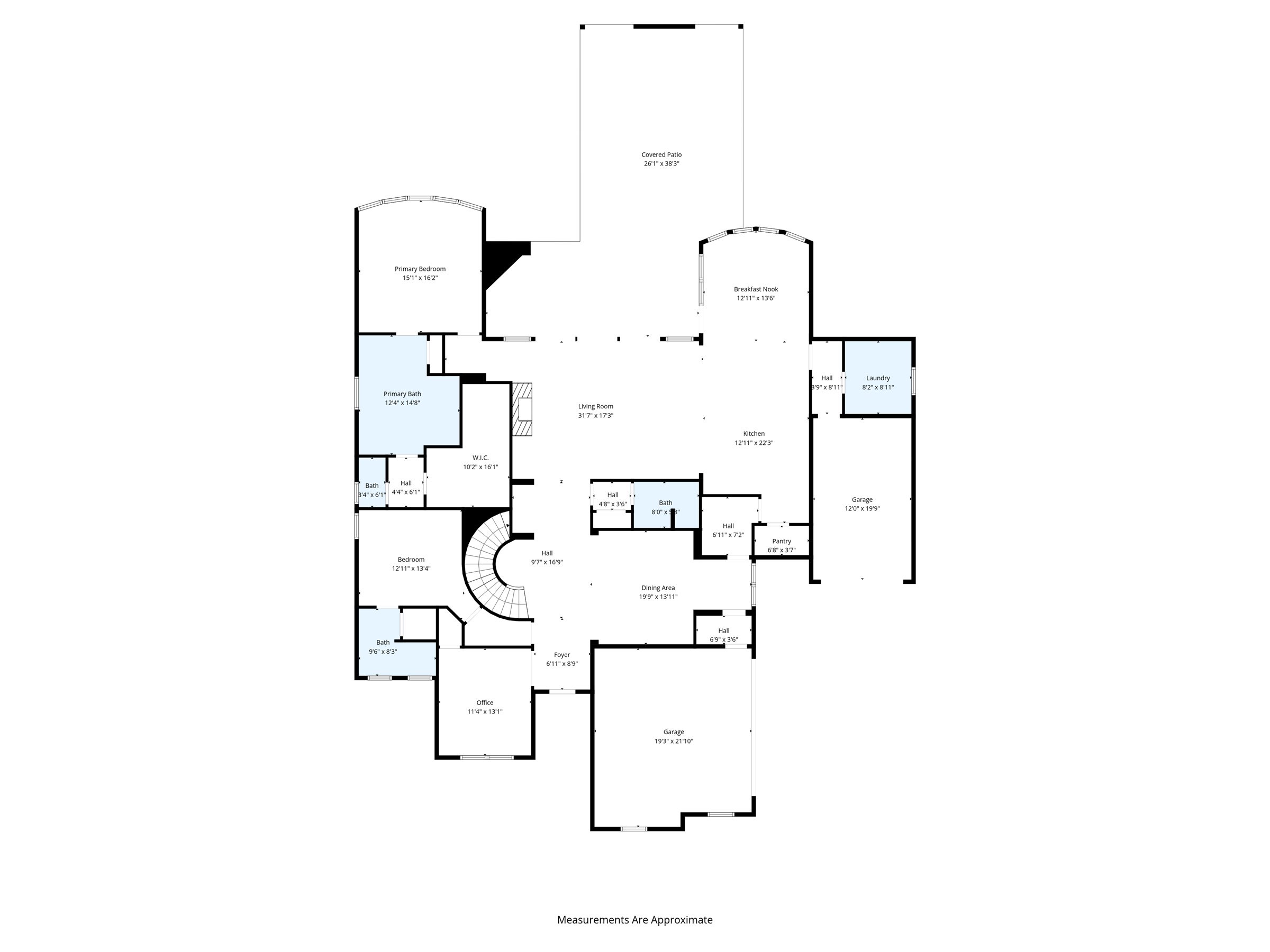 Floor plan, first floor (measurements approximate)