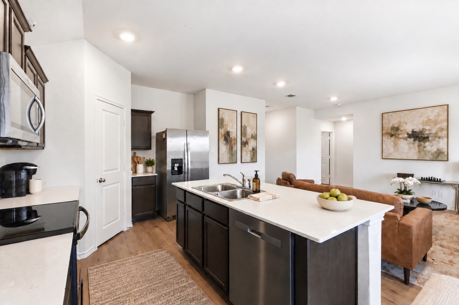 Kitchen and living room